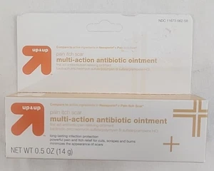 Up & Up Antibiotic Pain Itch Scar Ointment Multi Action Cream 0.5oz Exp 04/2025 - Picture 1 of 2