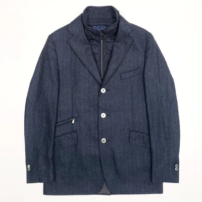 CORNELIANI ID Identity Wool Silk Cashmere Blazer Jacket Detach Bib Collar 52-42R - Image 1 of 4