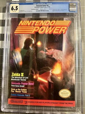 Nintendo Power #4 Magazine January 1989 Zelda Cover CGC 6.5 White Pages - Image 1 of 3