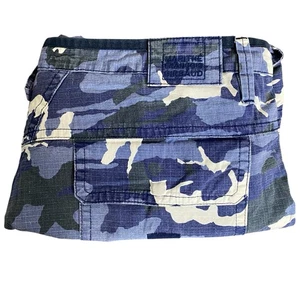 Pantalones Cortos de Carga Marithe Francois Girbaud Azul Camuflaje Calce Relajado Motociclista Para Hombres 44 Y2K - Imagen 1 de 7