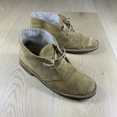 Clarks Originals Chukka Desert Boots Womens 10 Tan Suede Crepe Minimal Classic - Image 1 of 4