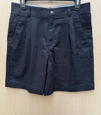 Liz Claiborne Women's Sz 12 High Waist Pleated Black Bermuda Shorts, waist 31" - Image 1 of 4