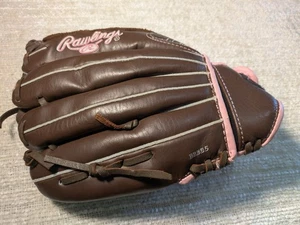 Rawlings WFP120 Girls 12" Fastpitch Softball Glove Right Hand Throw Pink / Brown - Picture 1 of 8
