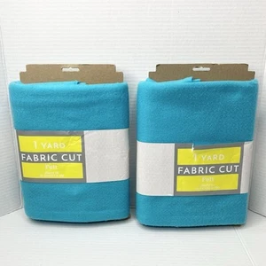New Image Group 1 Yard Fabric Cut Felt (36" x 72" each) Light Blue Lot of 2 - Picture 1 of 2