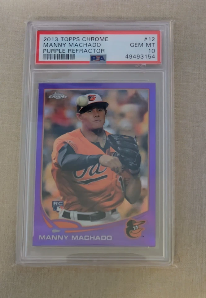 2013 Topps Chrome - Manny Machado #12 refractor púrpura (RC) Foto 1 de 1