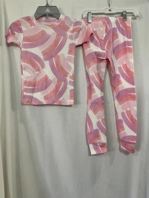 New Carter's Kid Girls Pink  Pajama Set Snug fit Short sleeve Pants SZ 5,7,14 - Image 1 of 3