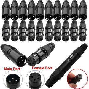 10-80 Paar XLR 3 Pin Stecker & Buchse Mikrofon Stecker Audio Mikrofon Stecker - Bild 1 von 23