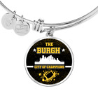 Burgh City of Champions Bracelet Stainless Steel or 18k Gold Circle Bangle