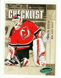 2005-06 PARKHURST MARTIN BRODEUR TEAM CHECKLIST #688 NEW JERSEY DEVILS