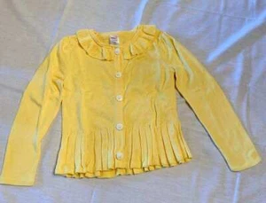 Gymboree A Pop of Daisies Sunny Yellow Cardigan Sweater Size S 5-6 - Picture 1 of 3