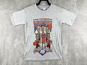 Vintage 1992 Los Angeles Clippers Caricature Hot Shot Lottery Tee Gray Size S - Picture 1 of 8