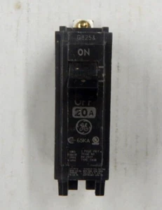 Interruptor de circuito atornillado GE TXQB1120 65kA 1 polo 20 amperios 120v USADO - Imagen 1 de 6