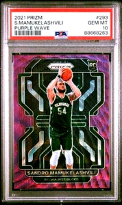 PSA10 LOW POP-Sandro Mamukelashvili Rookie 2021-22 Panini Prizm Purple Wave #293 - Picture 1 of 2
