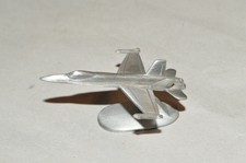 pewter airplane aircraft military plane 2.25" F-18