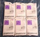 6 PACK simplehuman Code M 45 L Trash Bags 120 Liners Total White Extra Strong
