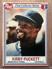 1990 Post First Collector Series Kirby Puckett #3 Minnesota Twins