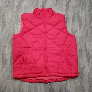 Cabelas Puffer Vest Youth Girls Large Red Zip Up Goose Down Outdoors - Picture 1 of 10