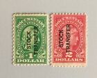USA $1,$2 Overprints stock Transfer Old Stamps Unused No Gumn