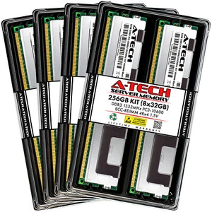 A-Tech 256GB 8x32GB 4Rx4 PC3-10600R REG DDR3 1333MHz ECC RDIMM Server Memory RAM - Picture 1 of 4