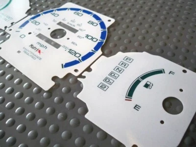 Cluster White Face Glow Through Gauges Fit 1996-2000 Honda Civic DX AT Automatic - Image 1 of 4