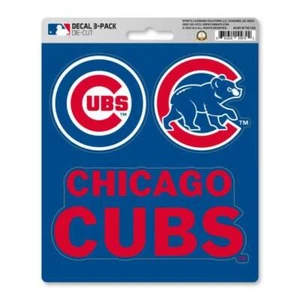 Chicago Cubs Logo Single Sheet Of 3 Vinyl Stickers - Picture 1 of 1