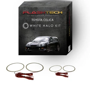 White Angel Eye LED Headlight Halo kit for 1994-1999 Toyota Celica Headlights - Picture 1 of 2