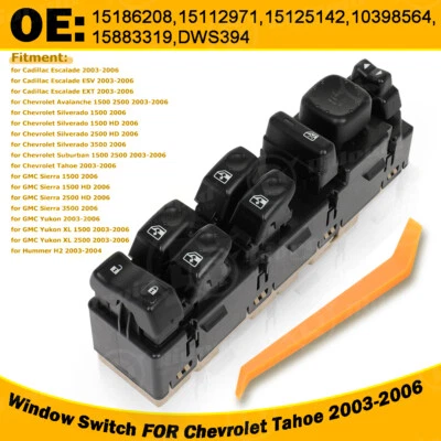 Master Power Window Switch Driver Left for Chevy Tahoe 2003-2006 Silverado 1500 - Image 1 of 4