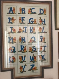 A5-A30 Winnie the Pooh cross stitch COMPLETE Pooh Alphabet Charts - Picture 1 of 10