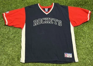 VTG 90's Champion Houston Rockets NBA Warm up Shooting Shirt On Court Men's 2XL - Picture 1 of 8