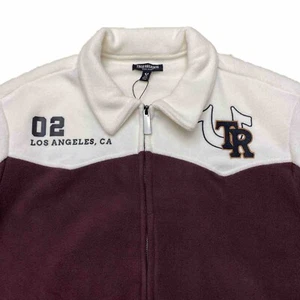 NWT $199 True Religion Maroon/ Cream Western Varsity Jacket Men's Size M - Picture 1 of 16