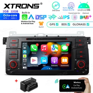 OBD+ Android 14 Car Play Stereo DVD Radio GPS Navi BT 32G For BMW E46 M3 Rover75 - Picture 1 of 15