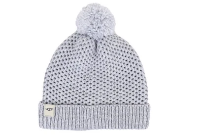 UGG Grey Heather Novelty Knit Beanie Kids Size 4/6 Years L6437 - Image 1 of 2