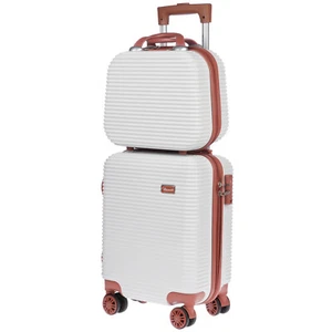 Set valigie rigide 2 pezzi valigia da viaggio trolley valigia TSA borsa cosmetica borsa - Foto 1 di 10