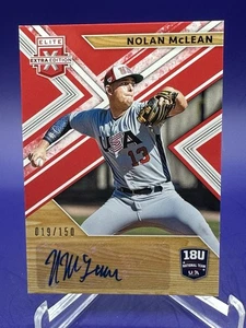 NOLAN McLEAN 2019 Panini Elite Extra Edition 18U National Team AUTO #019/150 - Picture 1 of 2