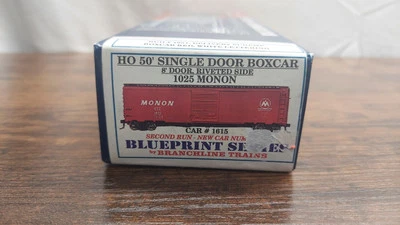 HO Scale Branchline 1025 Monon 50’ Single Door Boxcar #1615 Unassembled Kit - Image 1 of 4