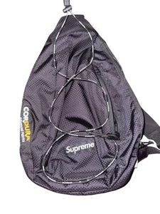SS22 Supreme Sling Bag Black Backpack Waist Shoulder bag Water Resistant - Picture 1 of 5