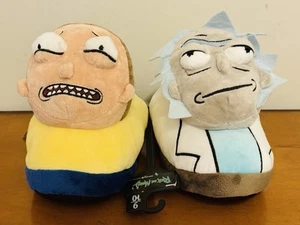 Rick And Morty Plush Faces Slippers GroundUp Licensed Men’s 9/10 NWOT - Picture 1 of 7