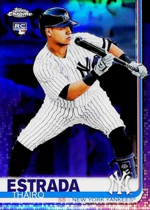 2019 Topps Chrome Update #28 Target Purple Refractor /175 THAIRO ESTRADA YANKEES - Picture 1 of 2