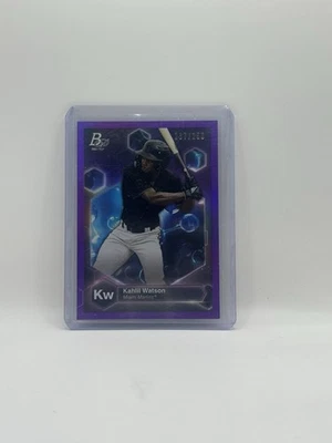 2022 Bowman Platinum Khalil Watson Precious Elements #8 - Marlins/250 - Image 1 of 2