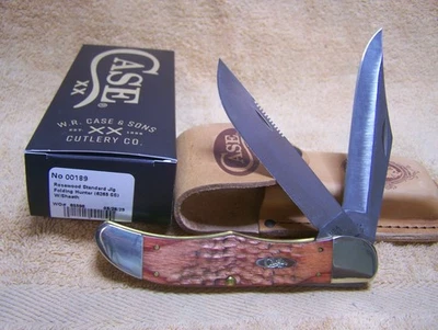 FUNDA Nueva PALO DE ROSA ACERO INOXIDABLE Grande Plegable Cazador con Funda 00189 Foto 1 de 4