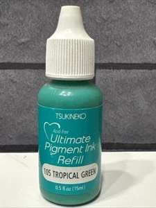 Tsukineko Reinker Dye Ink Refills for Rubber Stamping #105 Tropical Green - Picture 1 of 3