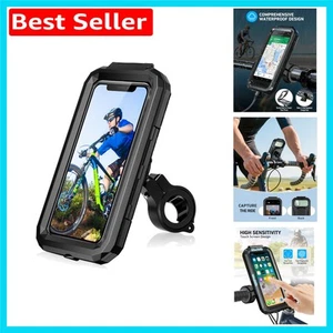 Motorcycle Phone Holder - Waterproof & Touchscreen Friendly with 360° Rotation - Picture 1 of 12