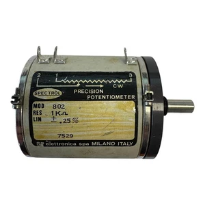 802 Spectrol Precision Potentiometer 10 Turn 1K 1kohm Lin +-.25% - Picture 1 of 2