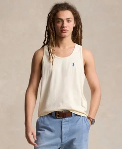 Polo Ralph Lauren Tank Top Men's 2XL Herbal Milk Tan Washed Jersey All Cotton - Picture 1 of 5