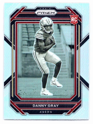 Danny Gray Rookie 2022 Prizm Black White Variation Silver Prizm 49ers RC #335 - Image 1 of 2