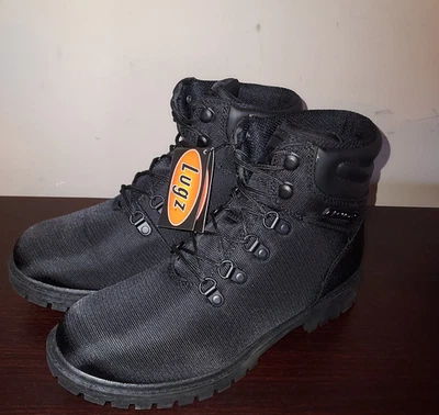 Lugz Womens Boots 8.5M Britt Ballistic Nylon Lace Up Ankle Casual Black - Image 1 of 4