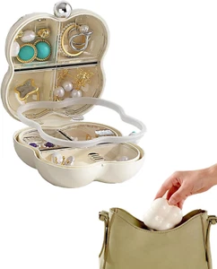 Mini Jewelry Travel Case for Women,Earring Box,Small Jewelry Organizer Travel,Po - Picture 1 of 12