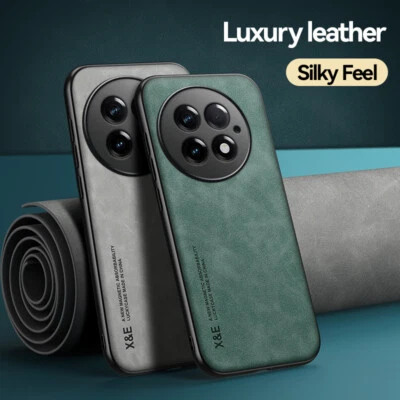 For OnePlus 13, Phone Case Business PU Leather Soft Magnetic Rubber Cover