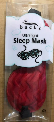 Bucky Ultralight Travel & Sleep Chevron Eye Mask, Red, One Size - Image 1 of 3