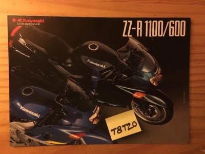 Kawasaki ZZR1100 ZZR600 ZZR 600 1100 ZZ-R Prospecto Moto Folleto - Imagen 1 de 4